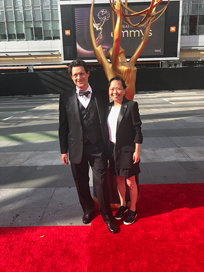 Ken Eluto and Ellen Tam at the Emmys