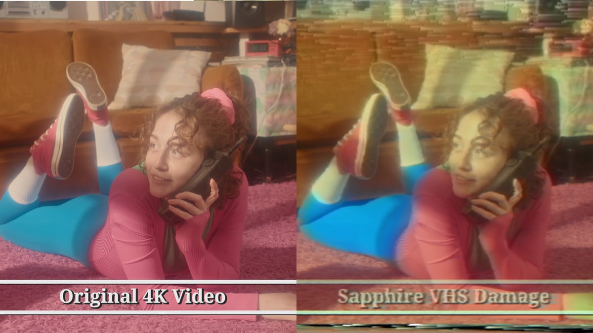 Sapphire 2025: VHS Damage, before and after with 4K video