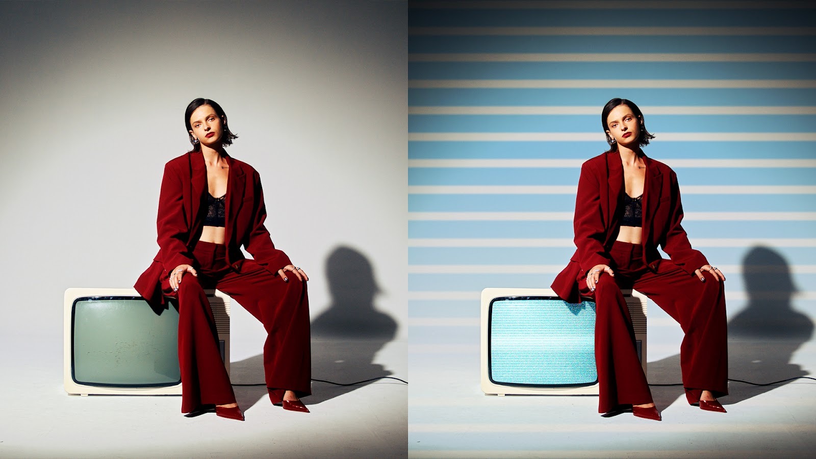 Boris FX Continuum: Scanline, before & after